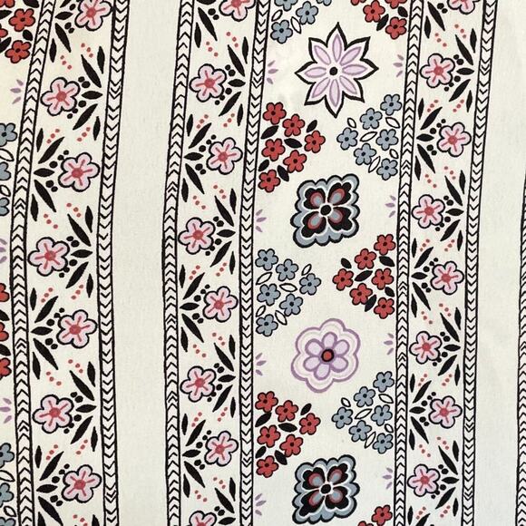 Ann Taylor Floral Sleeveless Tie Neck Blouse/Top/Shell, Blue, Lavender, L - Picture 6 of 12